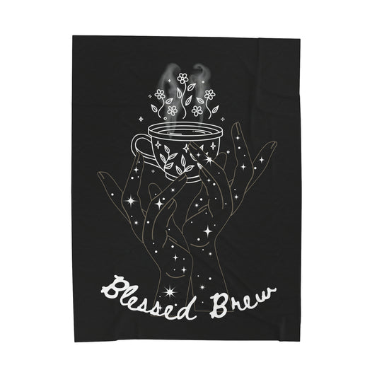Blessed Brew - Velveteen Plush Blanket